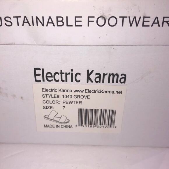 Electric Karma Grove Pewter Slides Sandals - Picture 9 of 15